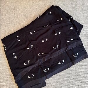 Kenzo Black Eye Pattern Scarf